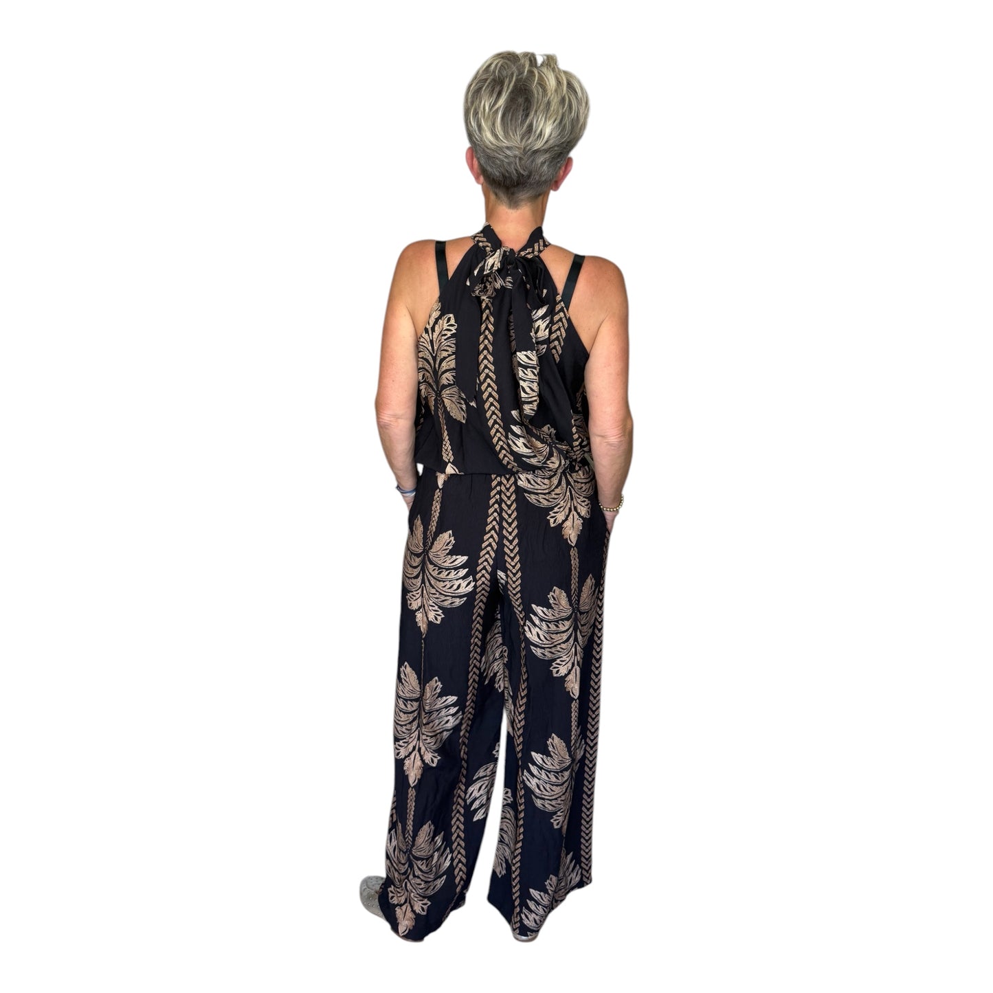 Palm Print Halter Set