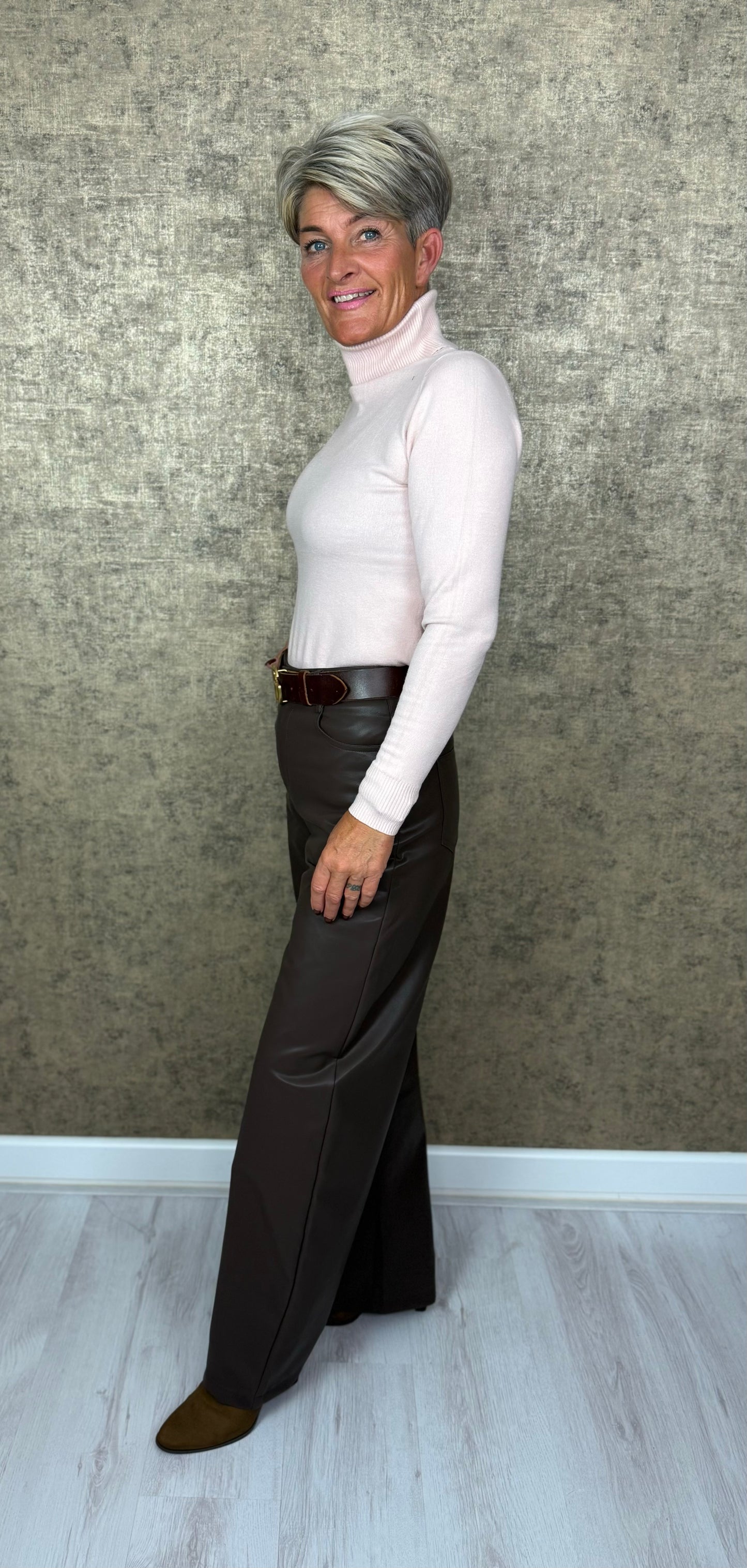 Élégance Leather Look Broek
