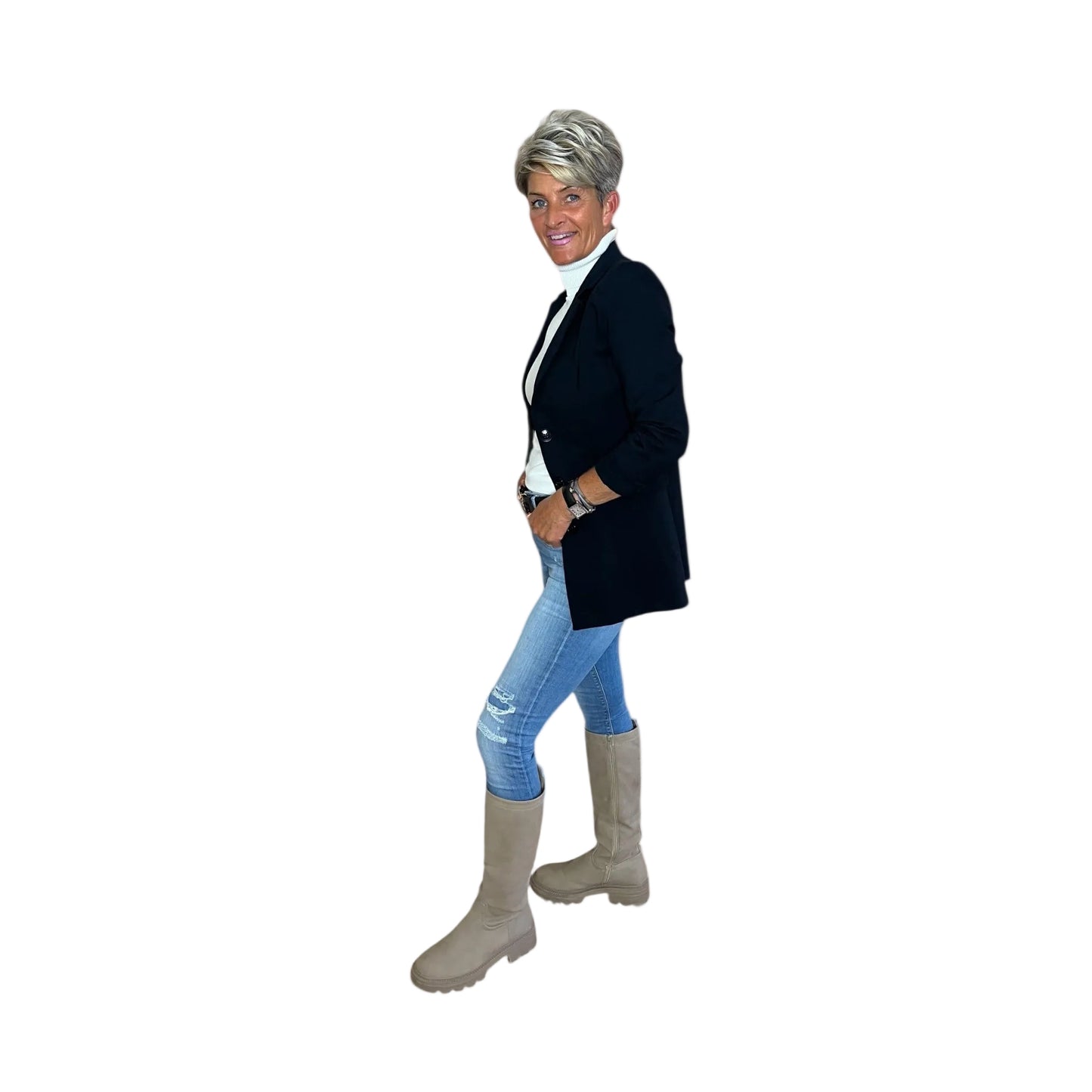 IZ NAIZ Stijlvol in blauw Blazer