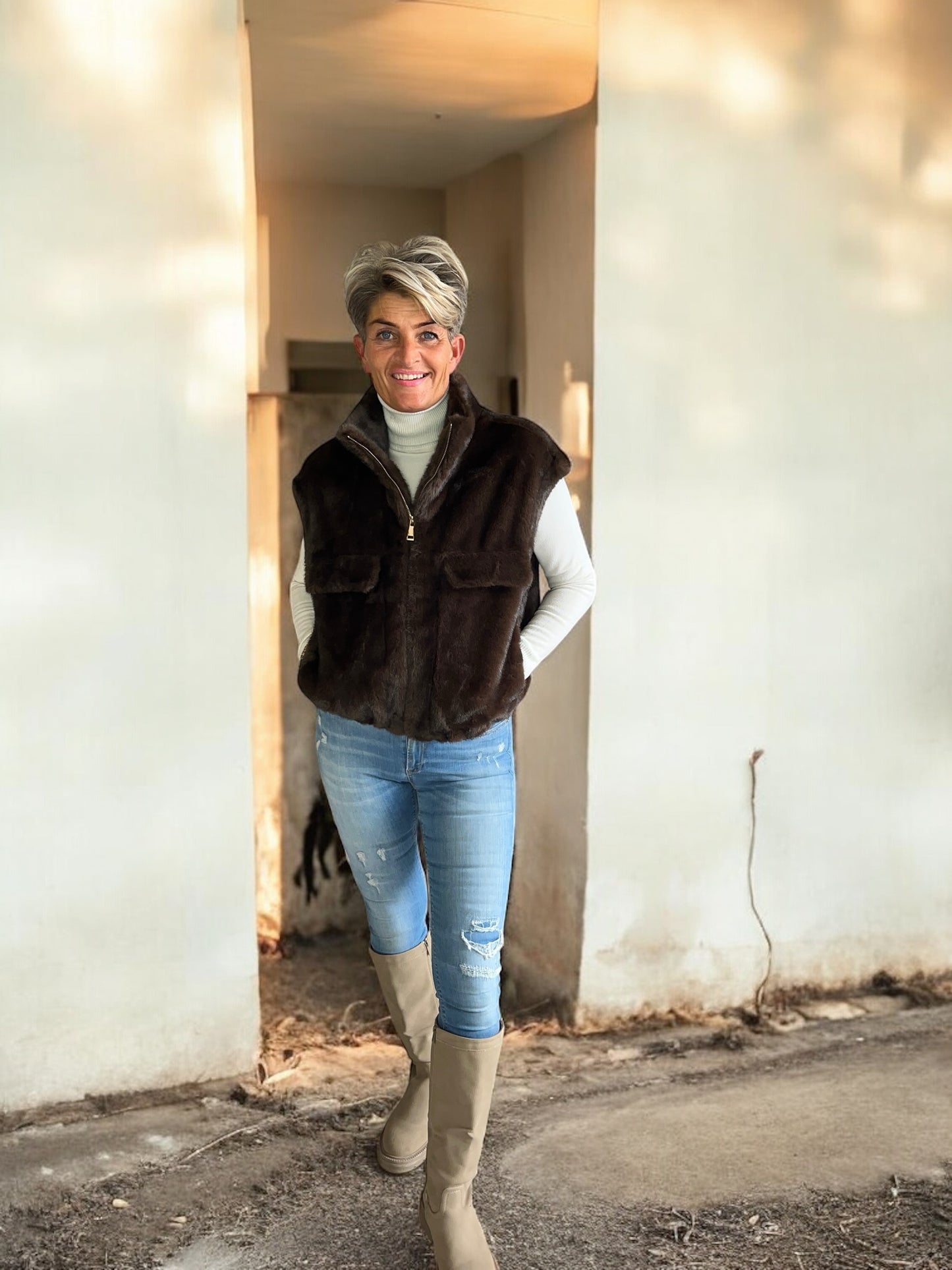 FORZA Warm Faux Fur Gilet