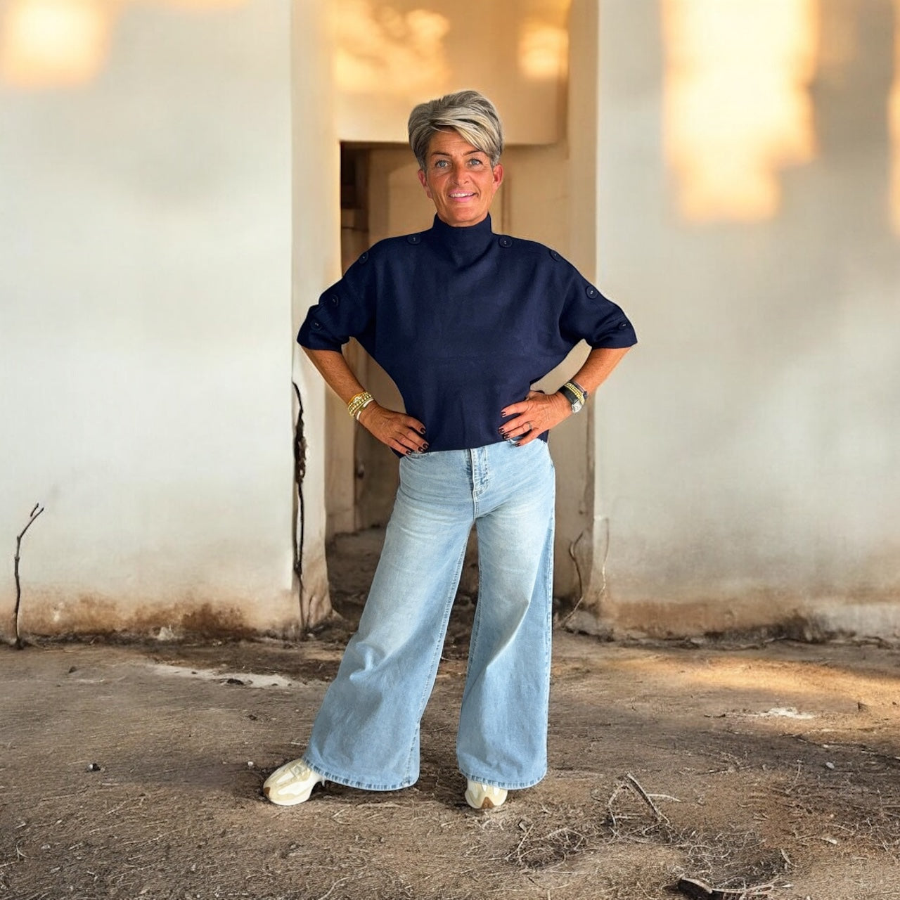 Trui Met Knopen Detail