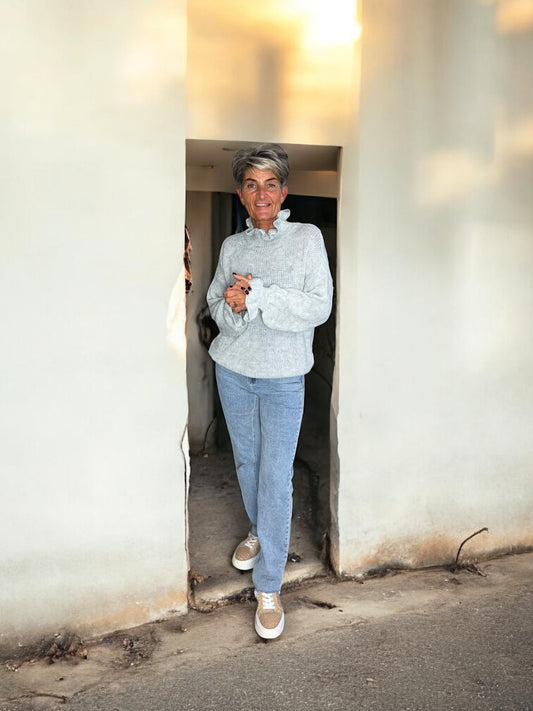 Ruffle Sleeve Sweater