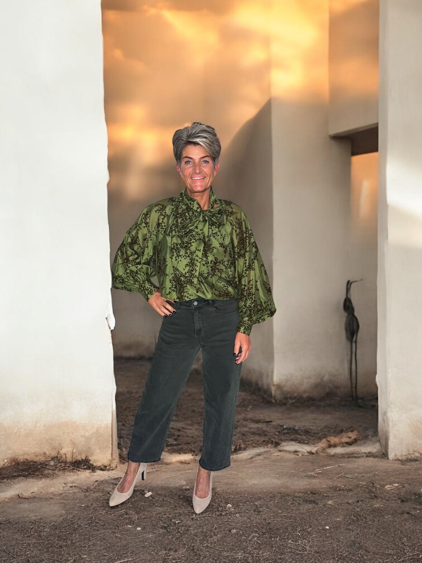 Barrel Fit Broek Groen