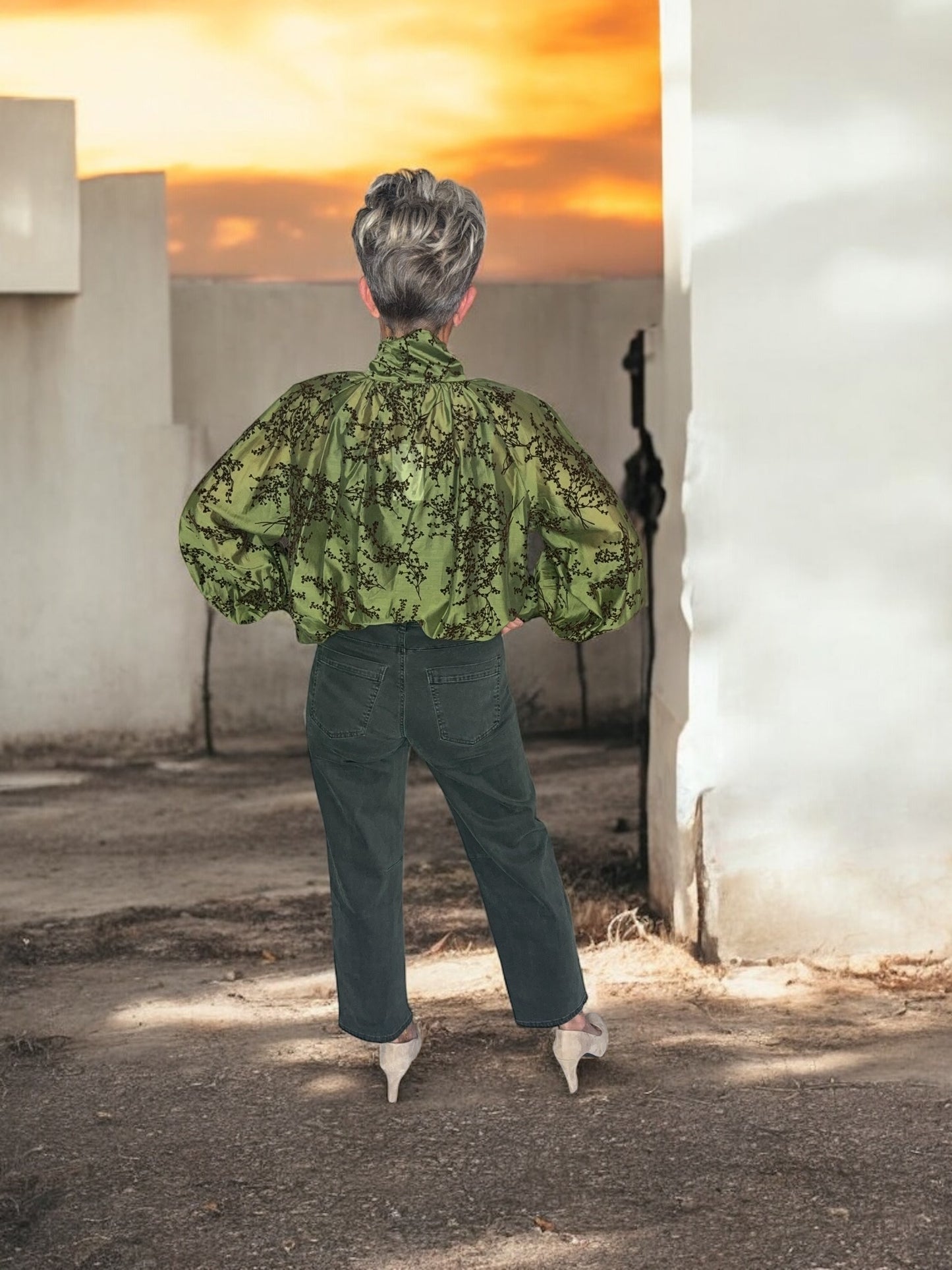 Barrel Fit Broek Groen