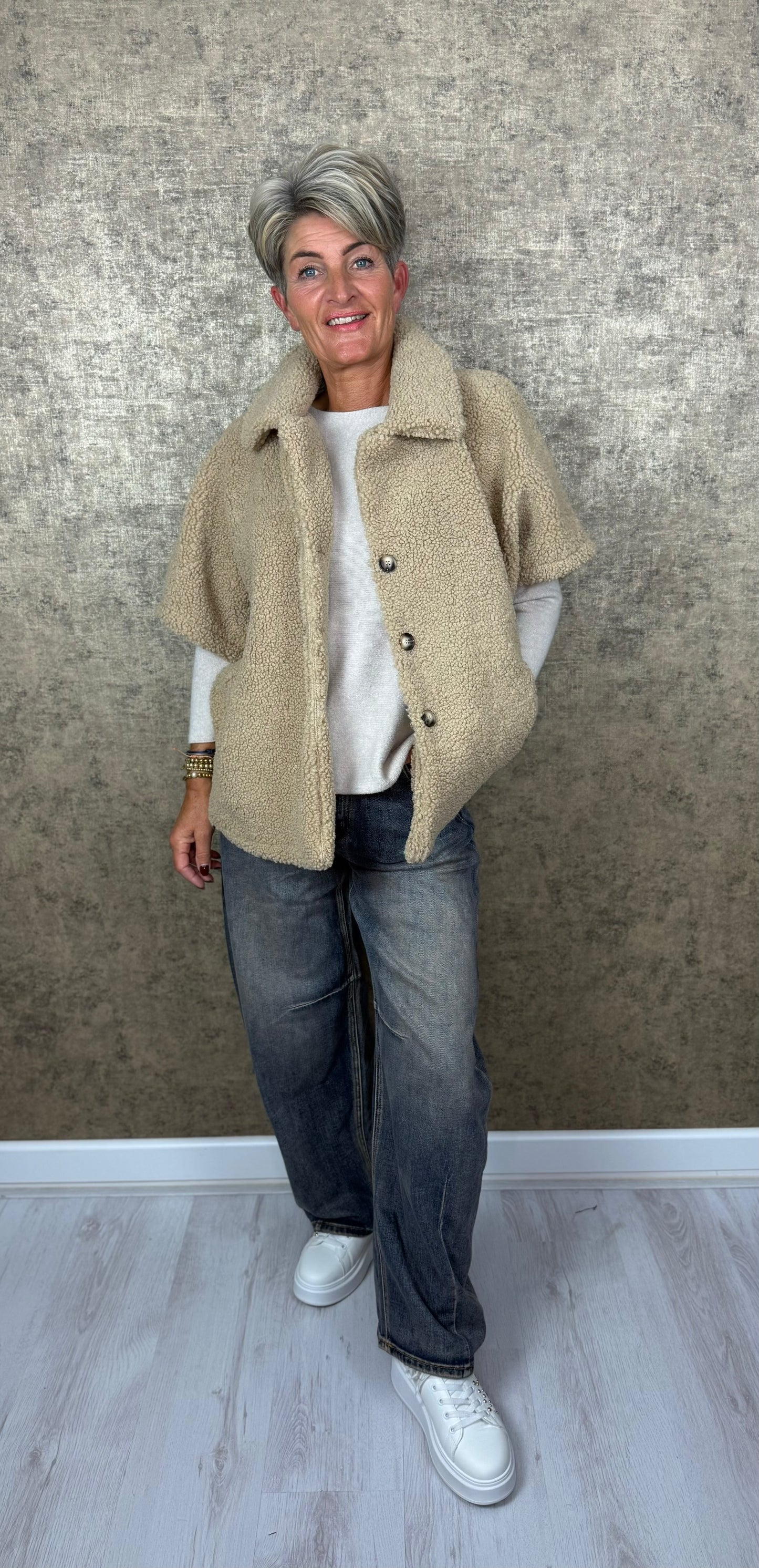 Teddy Short Sleeve Jacket