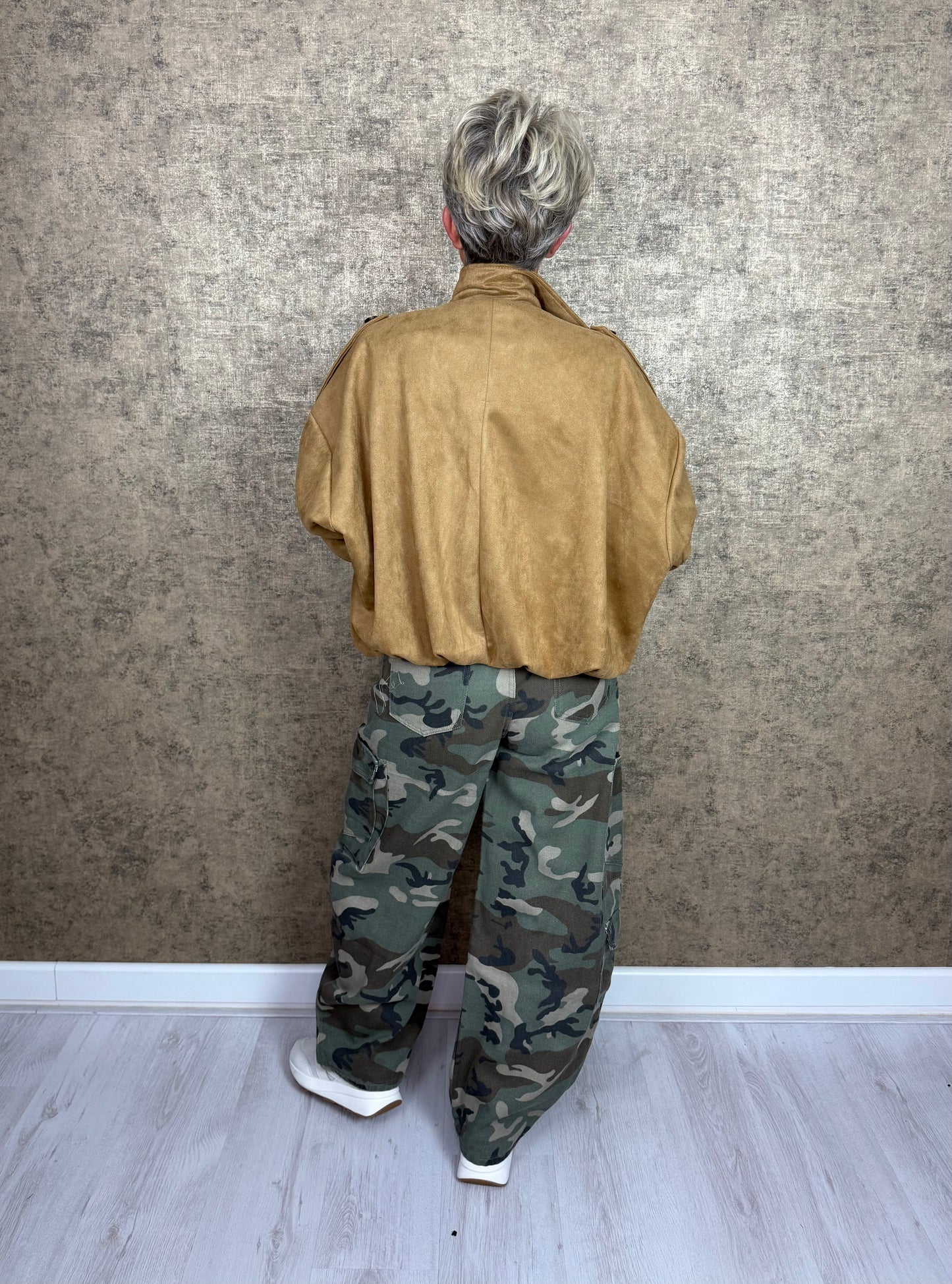Suède Look Bomber Jacket