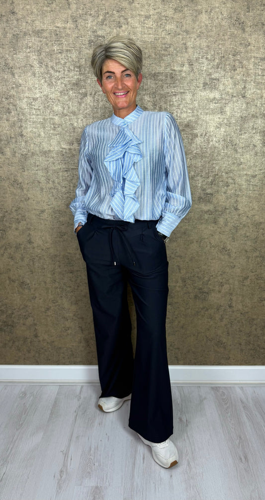 Elegant Tencel Shirt met Ruches Detail