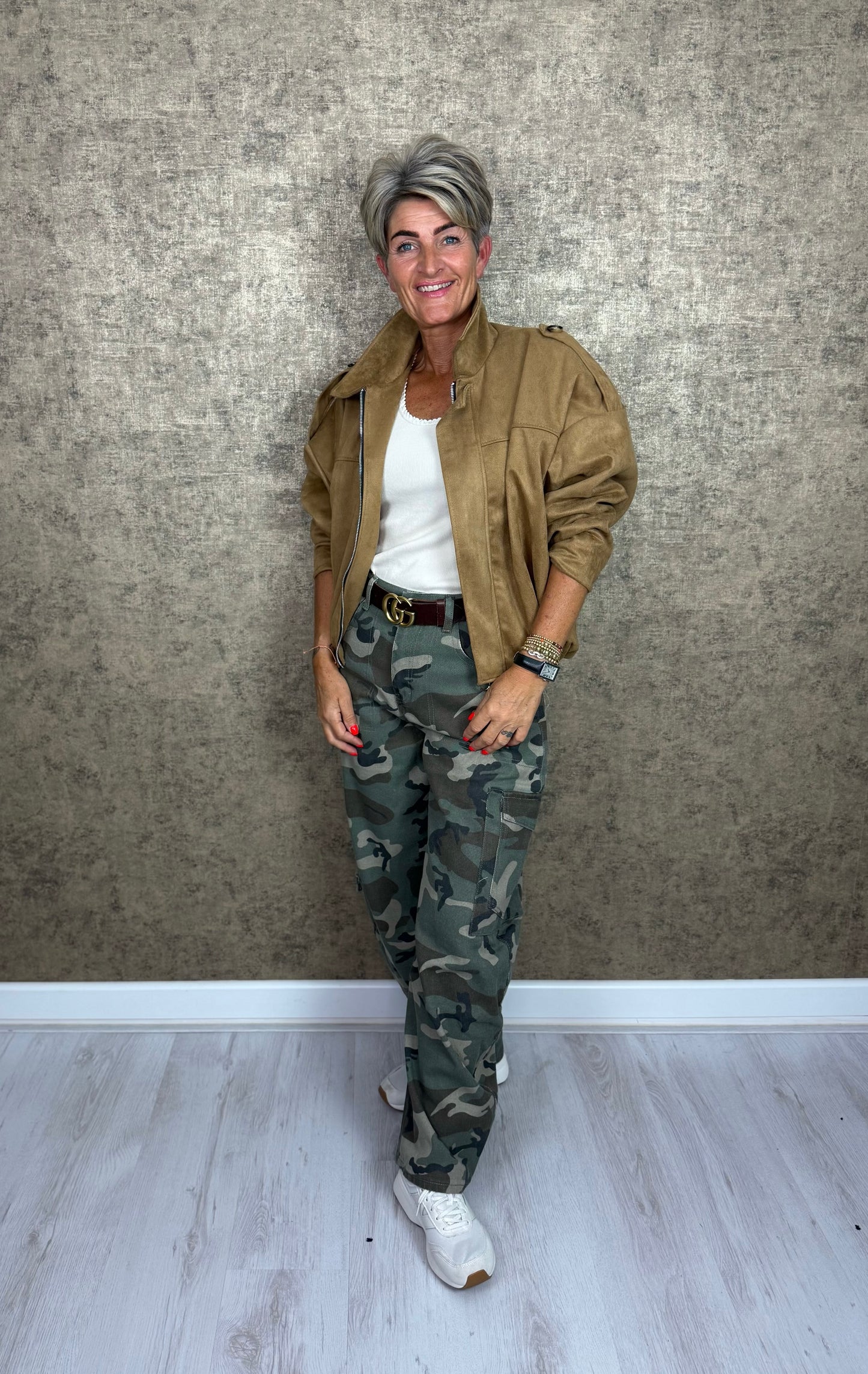Suède Look Bomber Jacket