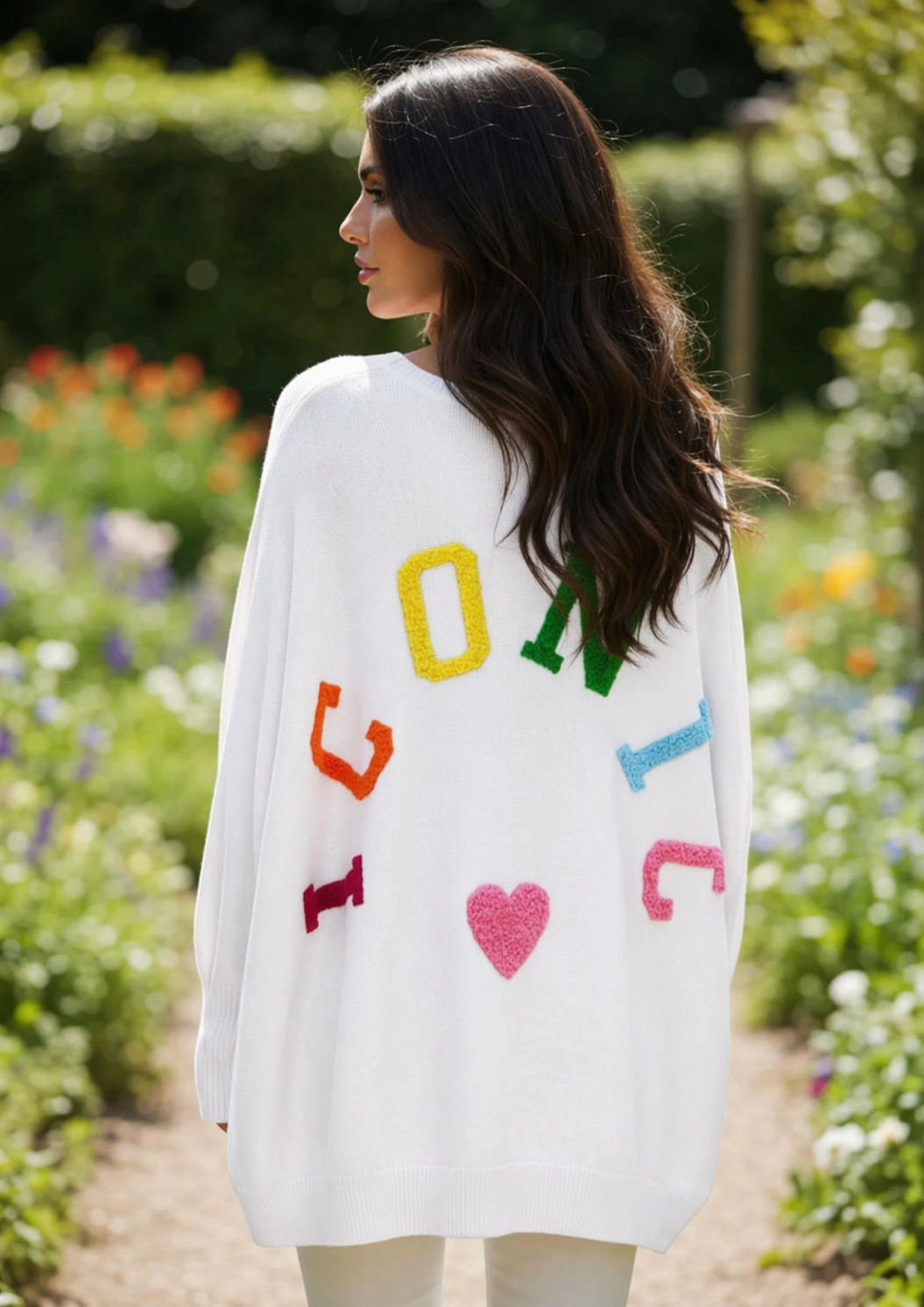 ICONIC Statement Sweater Oversized Knit met Kleurrijke Details