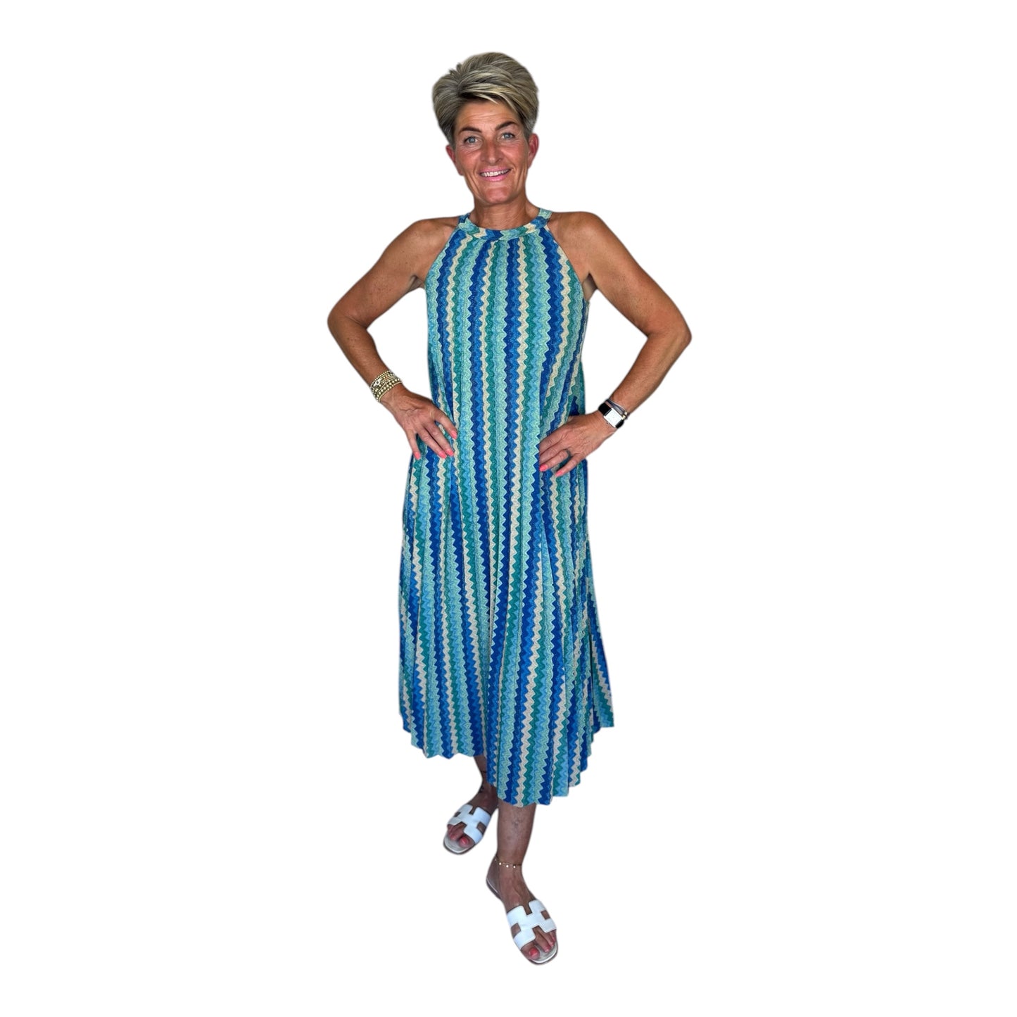 Zigzag Chic Maxi Dress