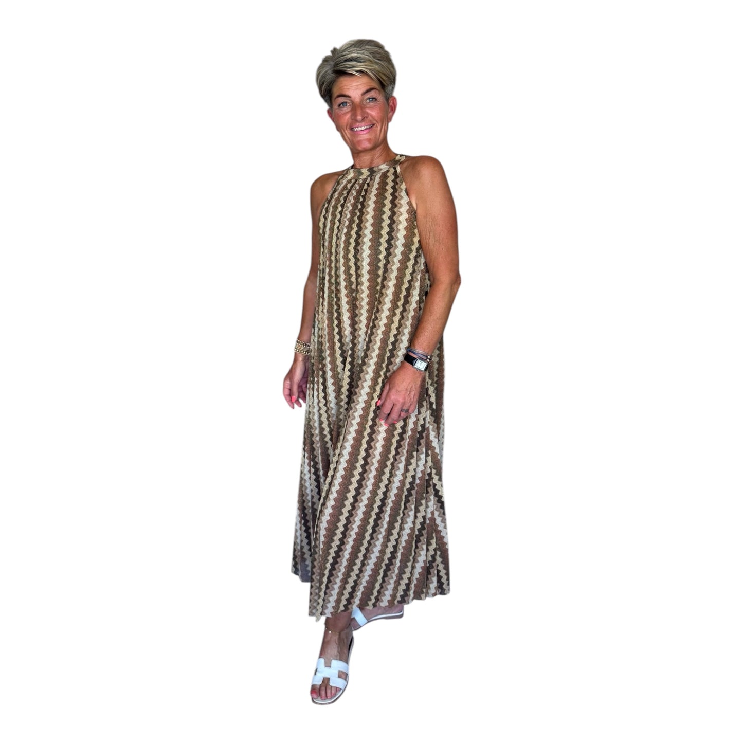 Zigzag Chic Maxi Dress