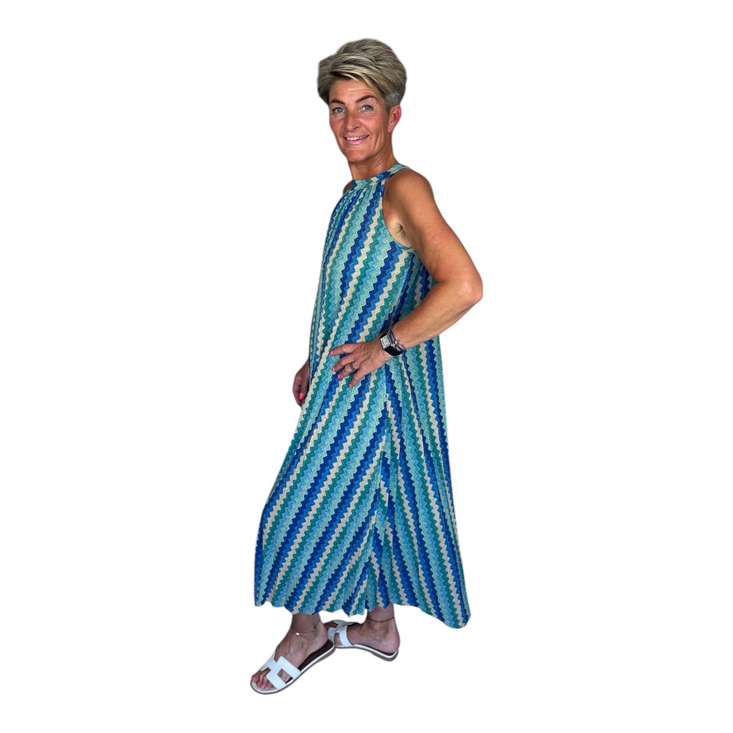 Zigzag Chic Maxi Dress