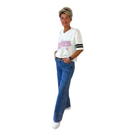 Pink Dodgers Statement Tee