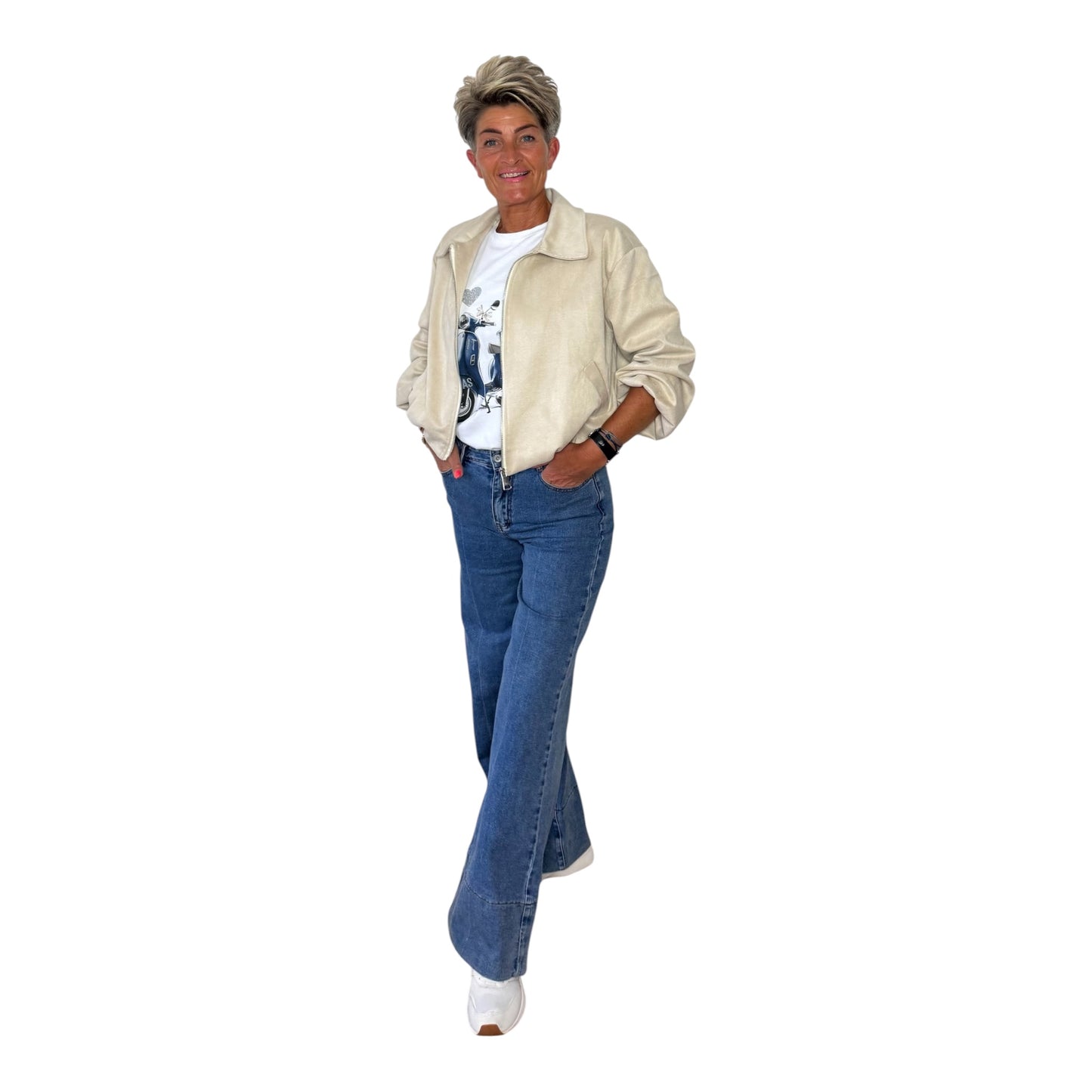 Suède Look Bomber Jacket