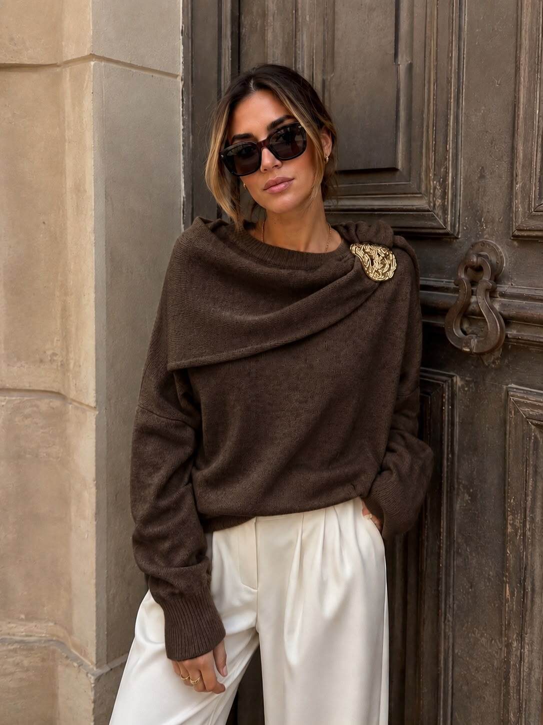The Scarf Knit Sweater