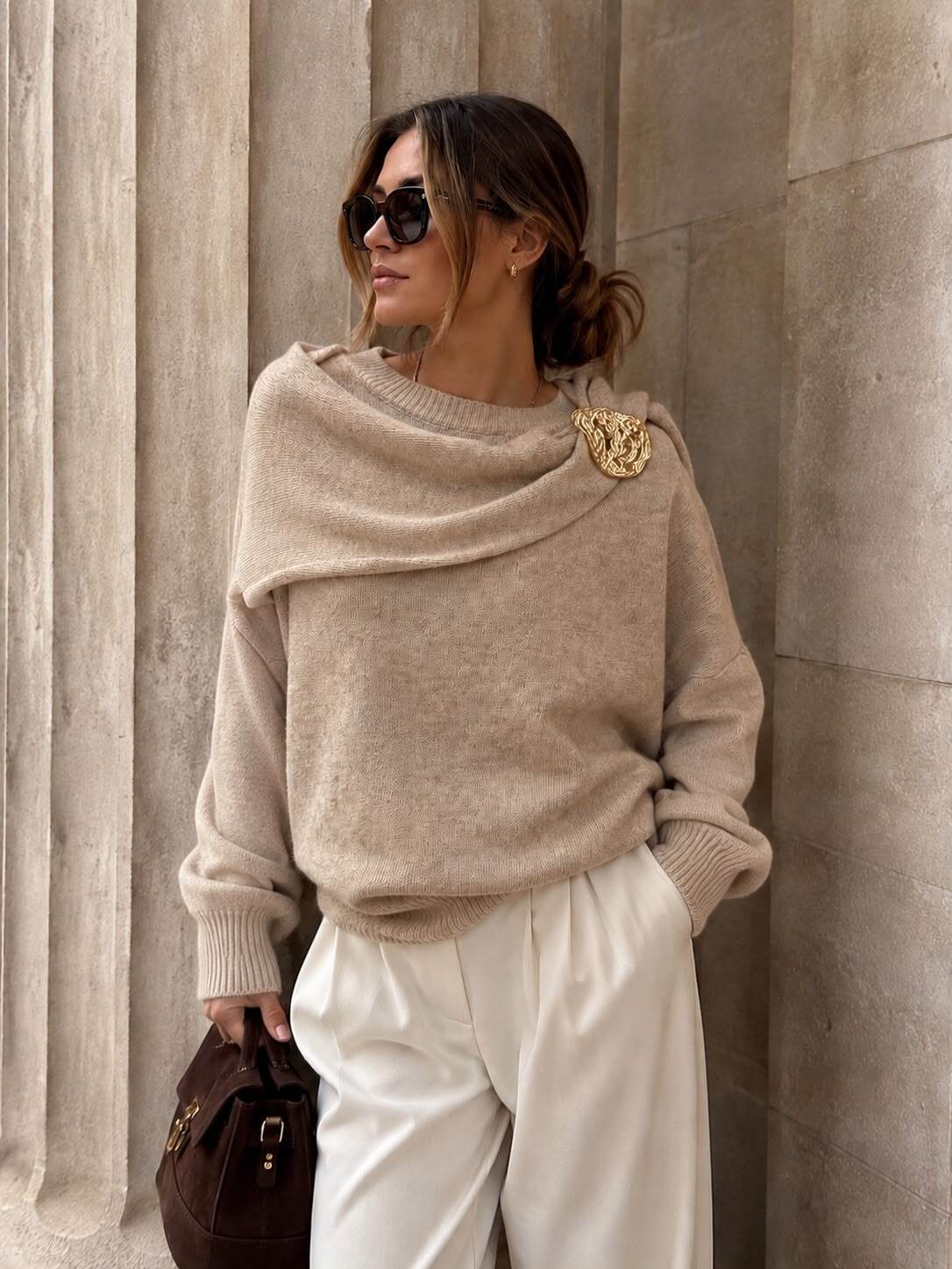 The Scarf Knit Sweater