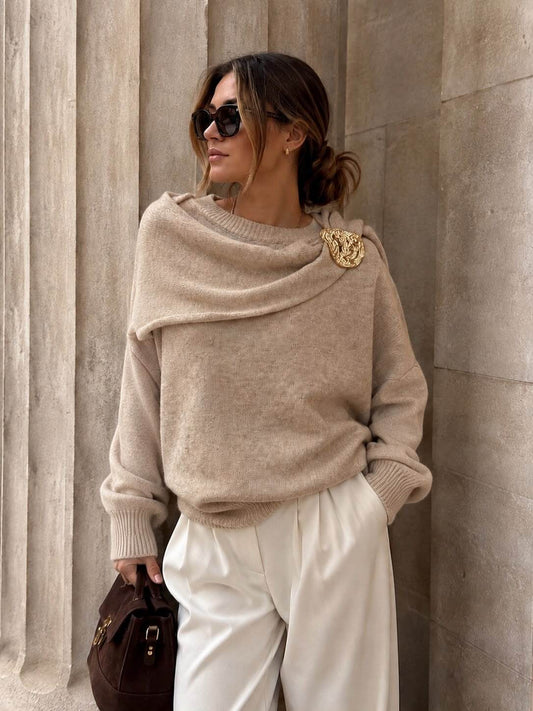 The Scarf Knit Sweater