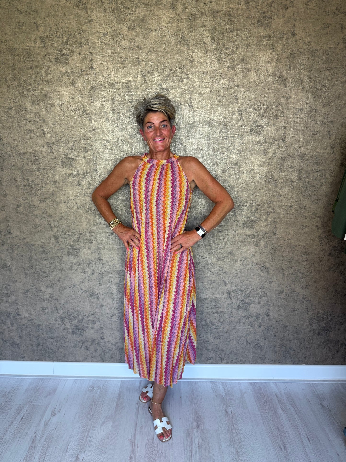 Zigzag Chic Maxi Dress