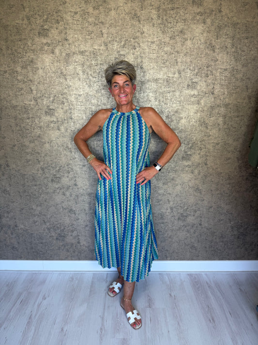 Zigzag Chic Maxi Dress