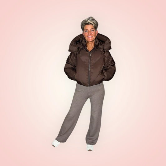 Trendy Bruine Winterjas