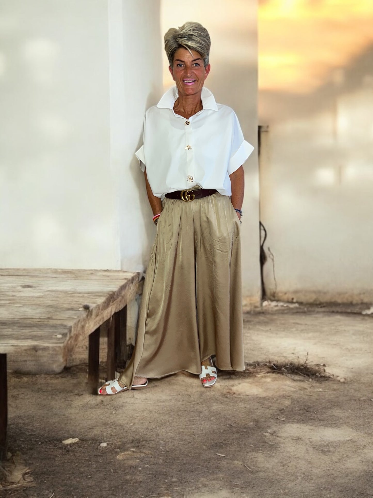 FORZA Shine all day satijnen broek