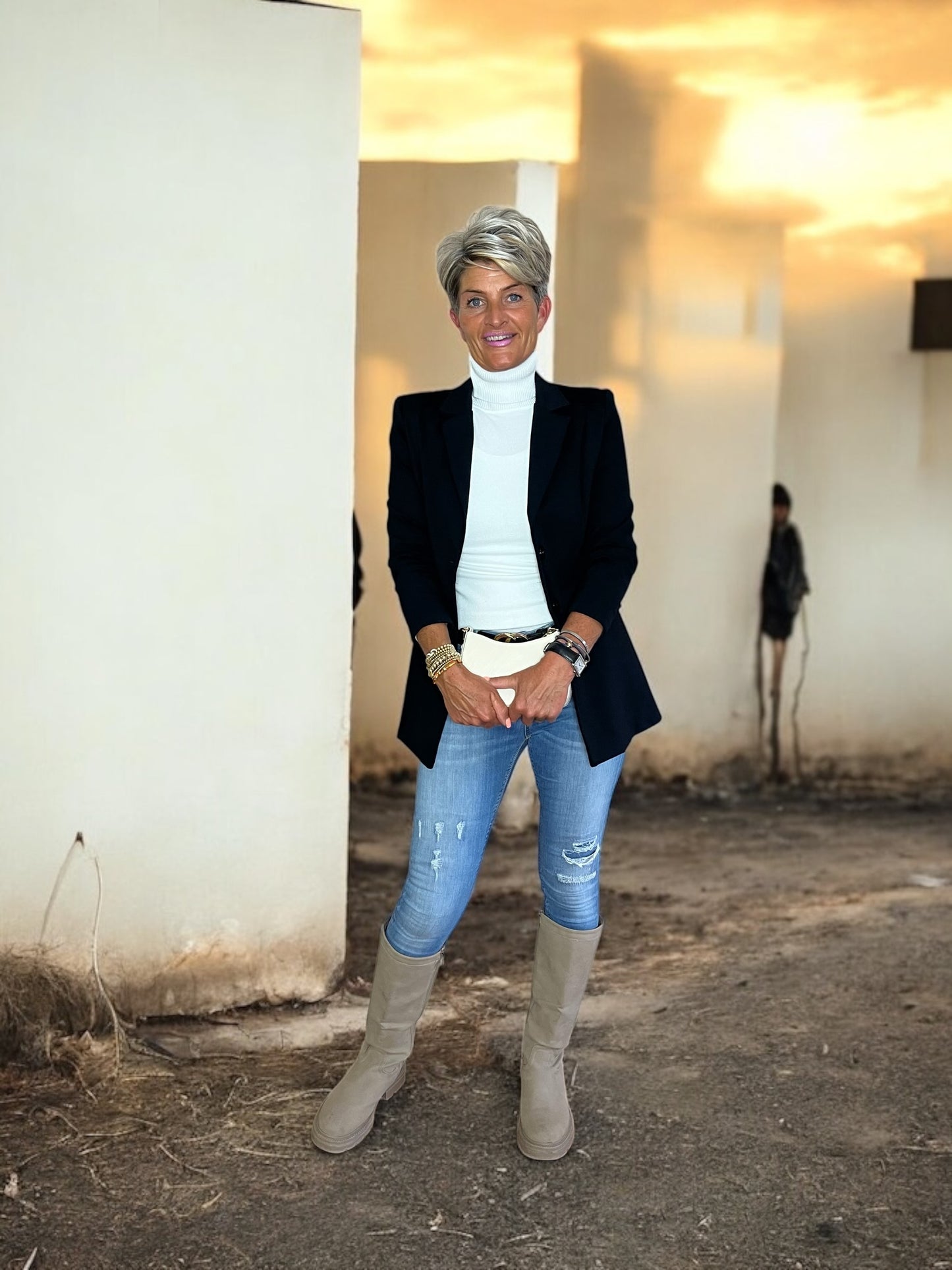 IZ NAIZ Stijlvol in blauw Blazer