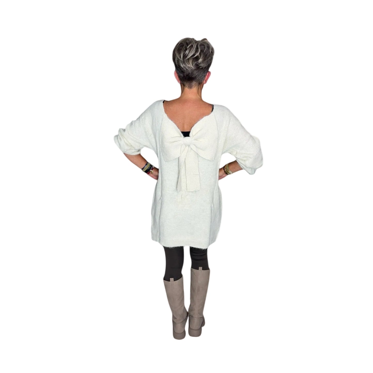 Chic met een Strik jurk/trui