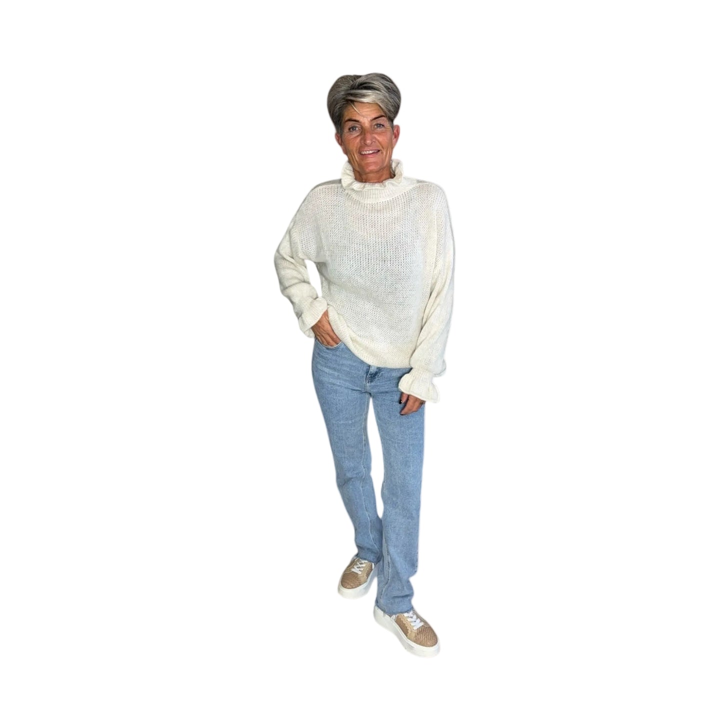 Ruffle Sleeve Sweater