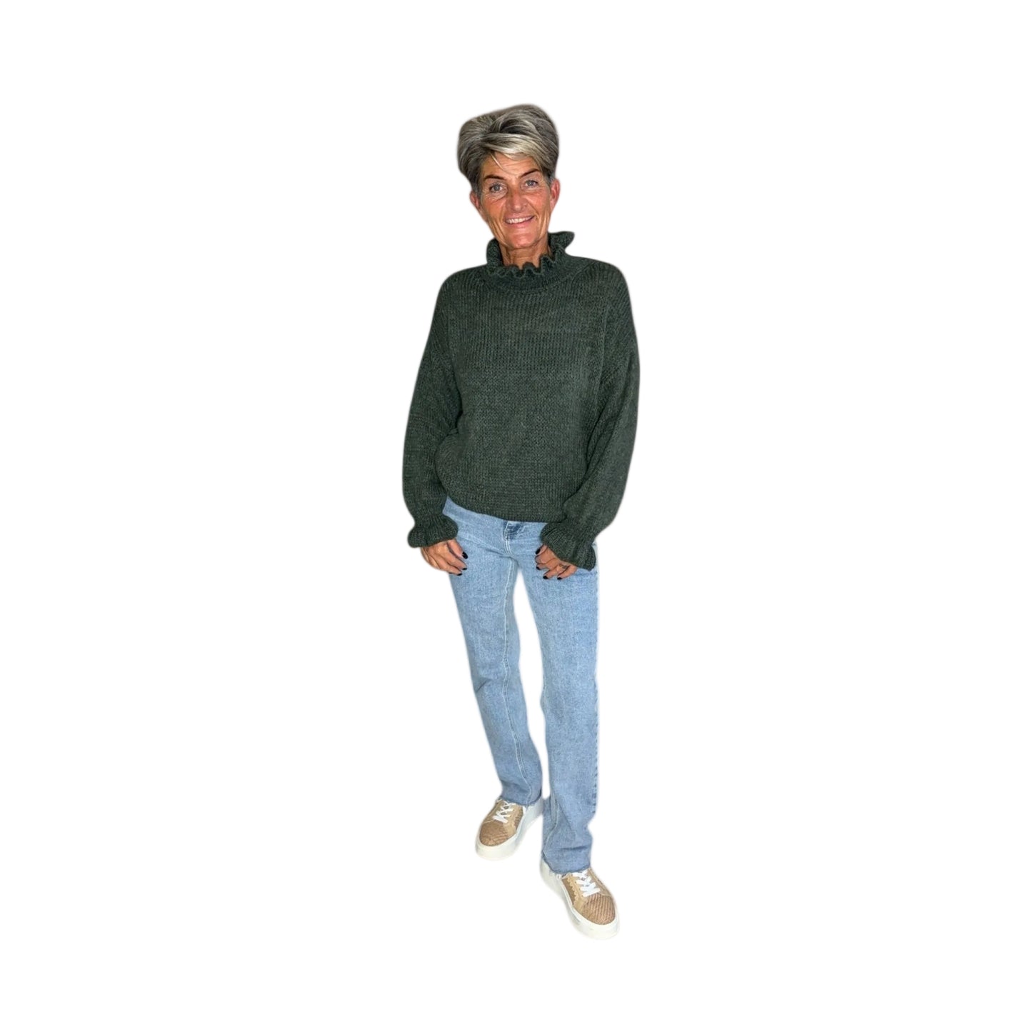 Ruffle Sleeve Sweater