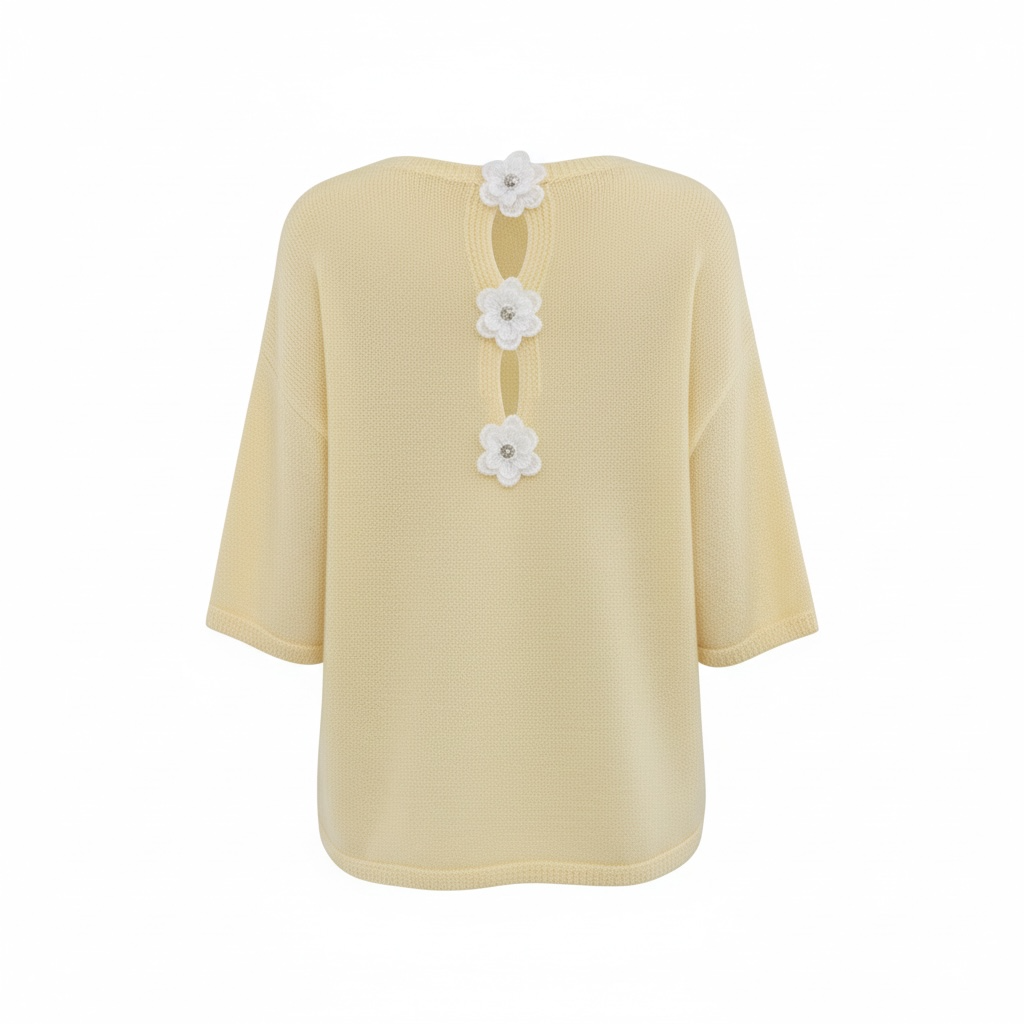Musthave Trui met Statement Kanten Bloem
