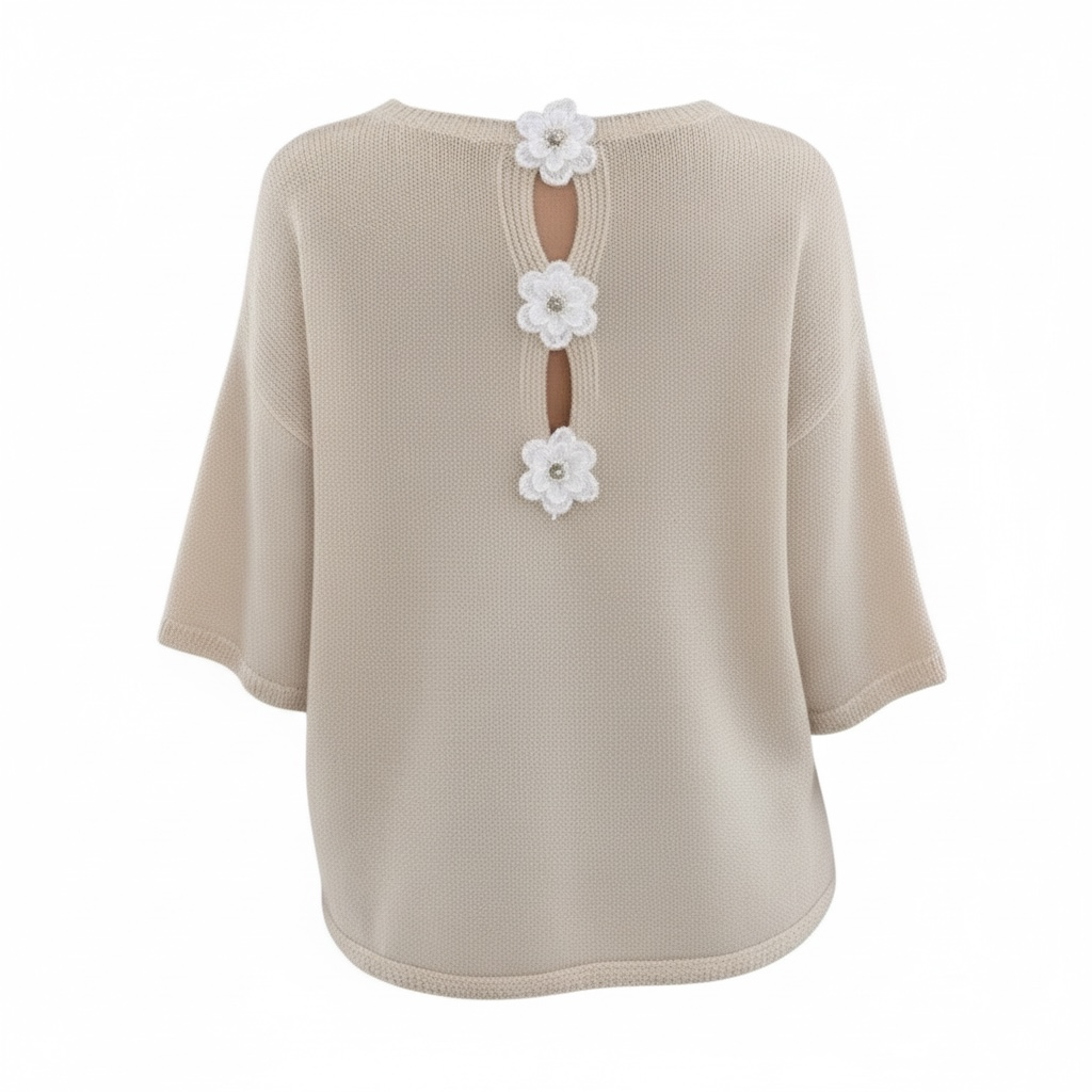 Musthave Trui met Statement Kanten Bloem