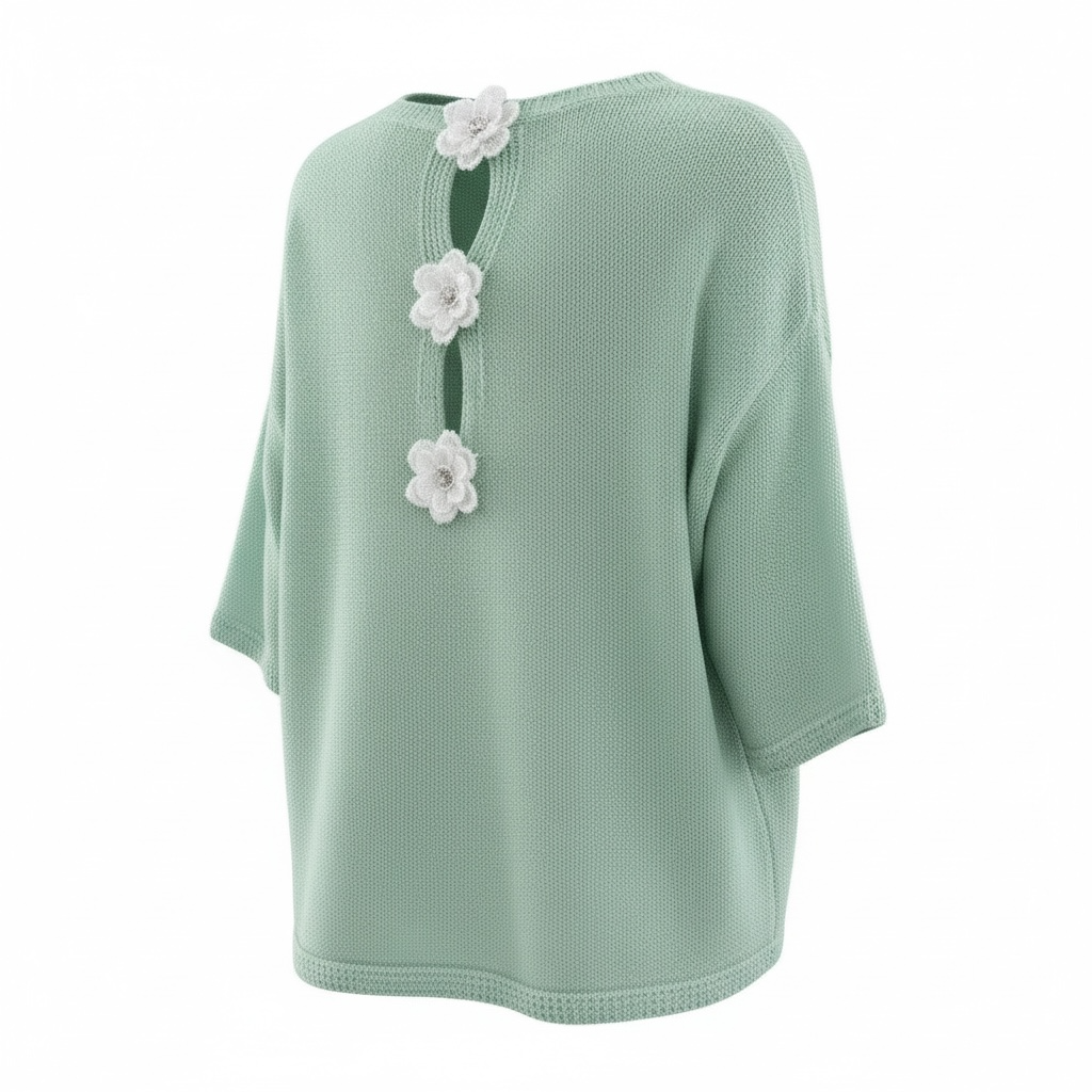 Musthave Trui met Statement Kanten Bloem