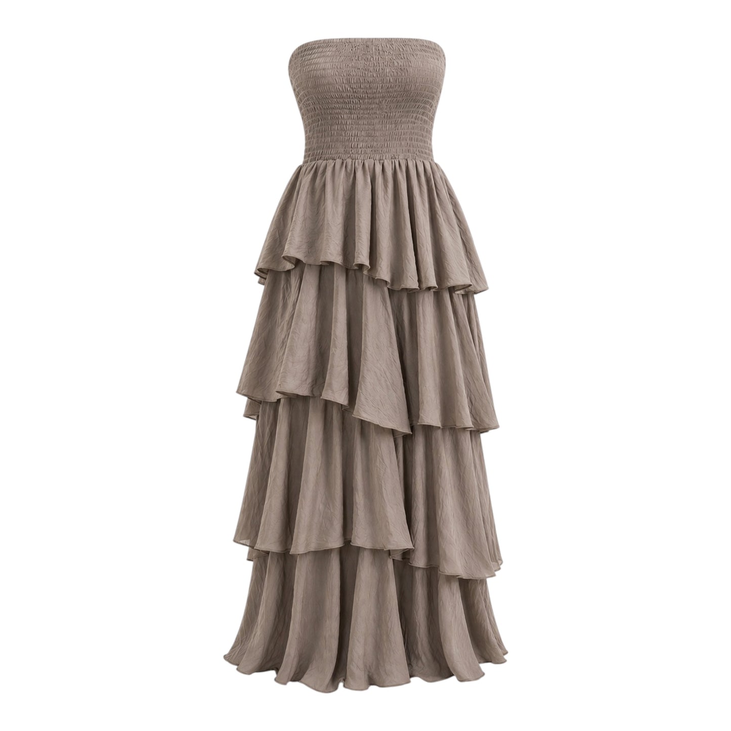 Maxi Strappless Ruffle Dress ❗️15% korting❗️