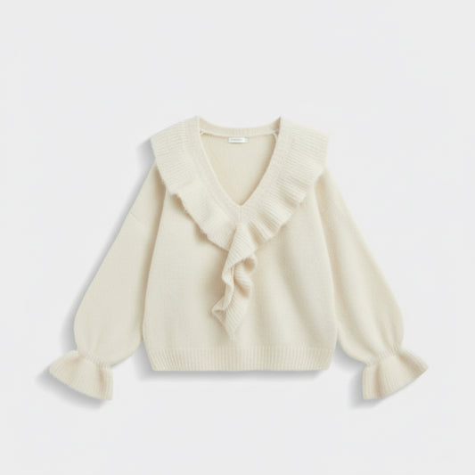 Ruffle Knit Sweater