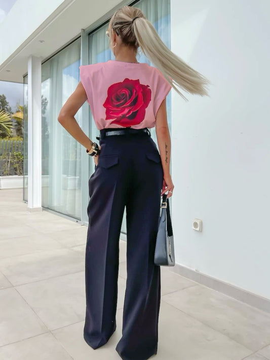 Rose Chic T-shirt ❗️15% korting❗️